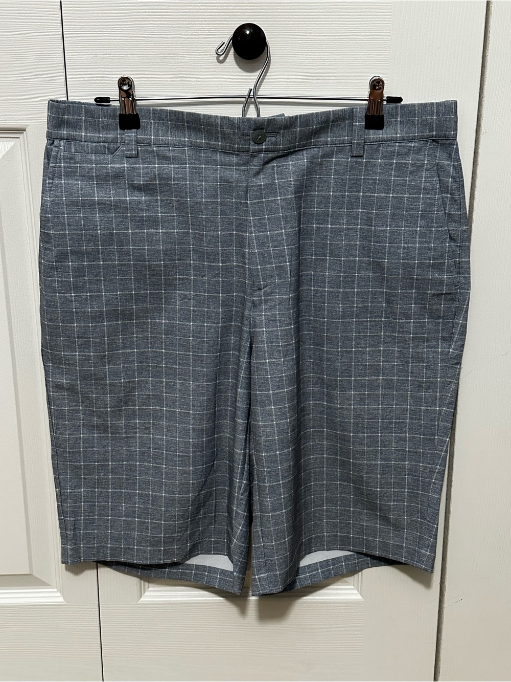 Nike Golf Men’s Dri-Fit Performance‎ Flat Front Short in Gray Plaid Size 34 VGUC